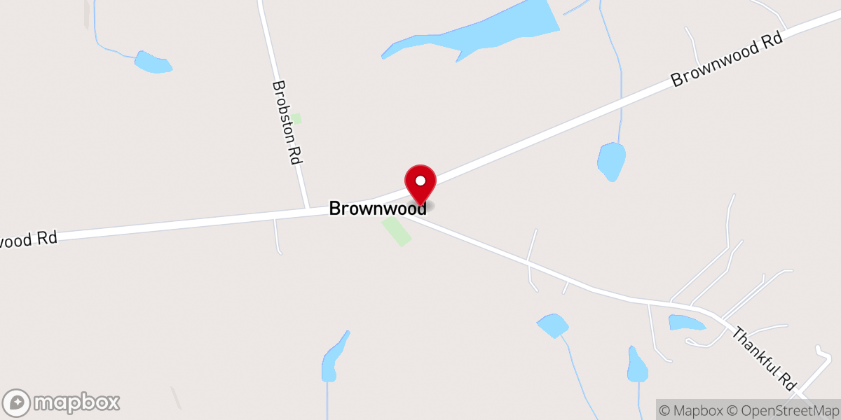Map showing location of Brownwood Baptist Church