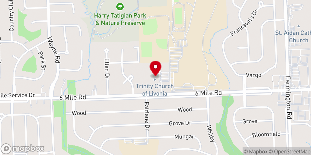 Map showing location of Crossroads Church