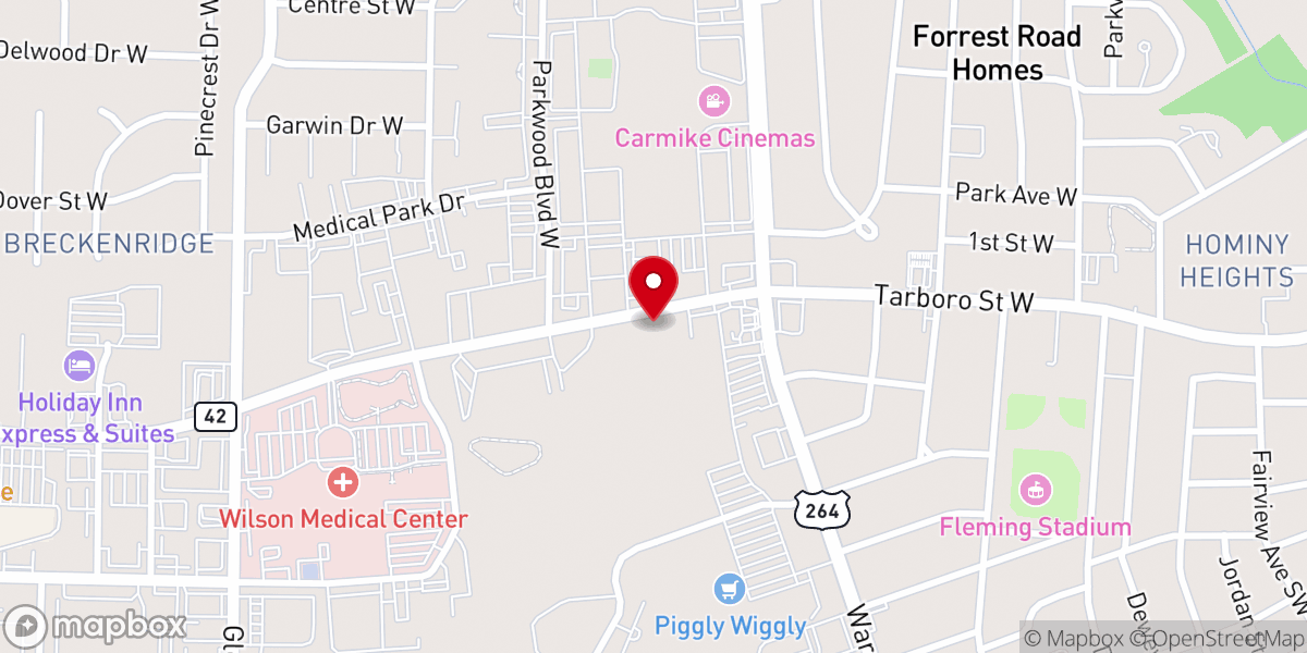 Map showing location of New Vision Christian Center For All People