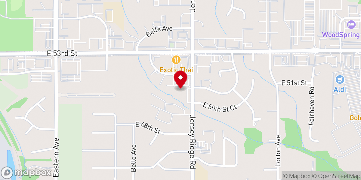 Map showing location of All Saints Evangelical Lutheran Church