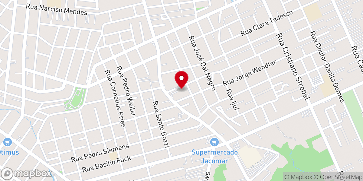 Map showing location of Igreja Batista Brasa Curitiba