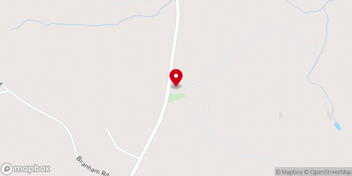 Map showing location of Pompey's Chapel Baptist Church