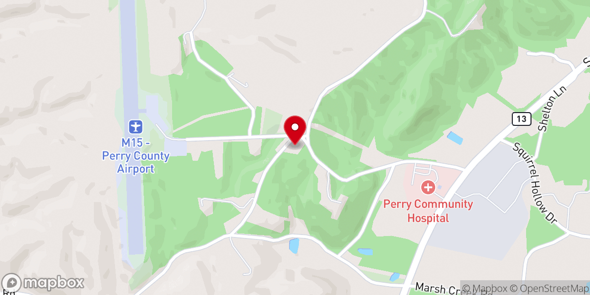 Map showing location of Goshen Primitive Baptist Church