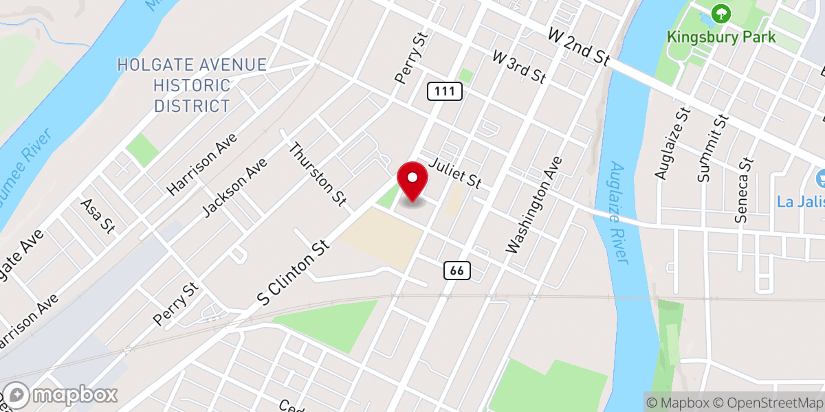 Map showing location of St Paul's Lutheran Church