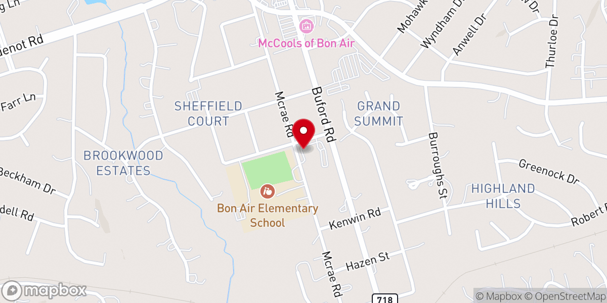 Map showing location of Stony Point Church