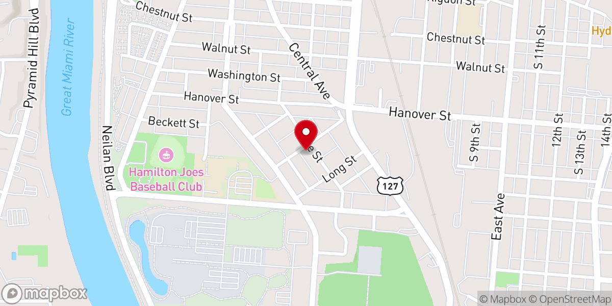 Map showing location of St Phillip's CME Church