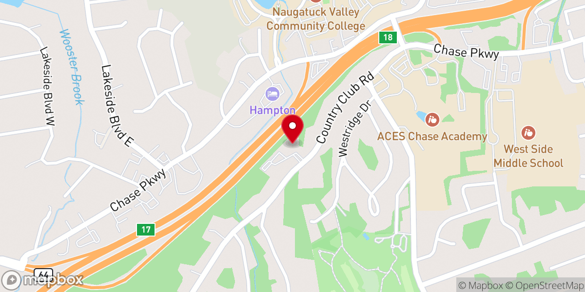Map showing location of United Methodist Church of Waterbury
