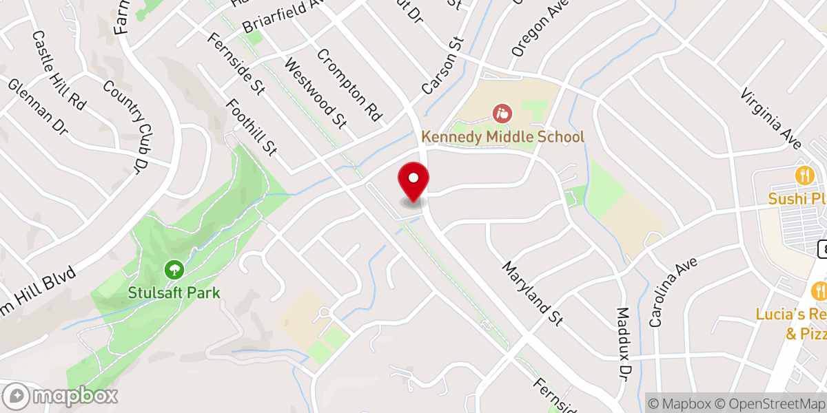 Map showing location of Congregation Beth Jacob