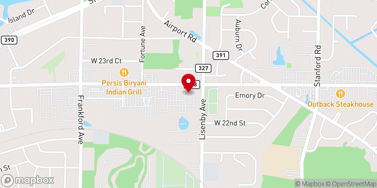 Map showing location of Forest Park Church