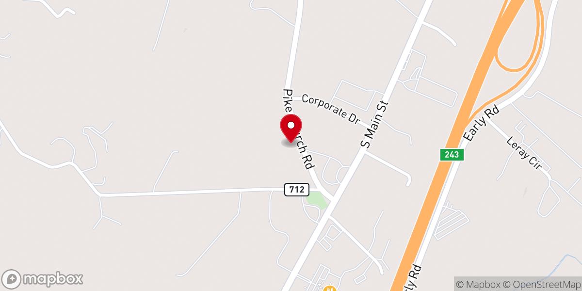 Map showing location of New Beginnings Church
