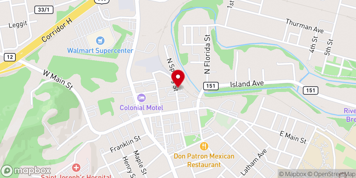 Map showing location of Salvation Army