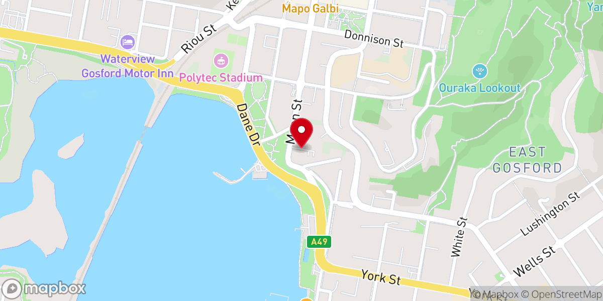 Map showing location of St Mary's Anglican Church