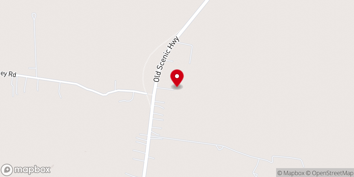 Map showing location of Magnolia Grove Baptist Church