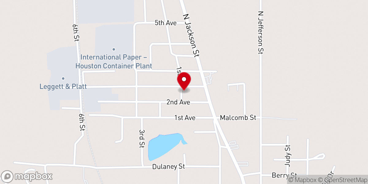 Map showing location of Houston Church of God