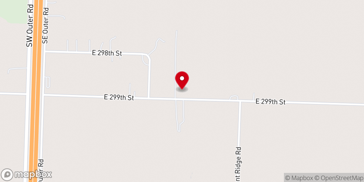 Map showing location of The Church at Pleasant Ridge