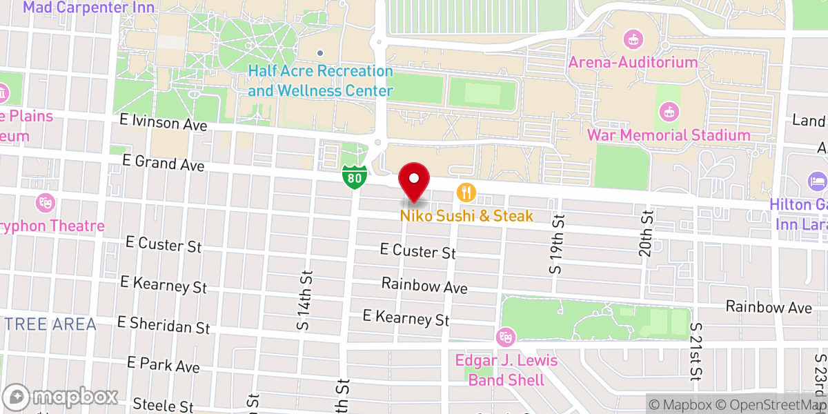 Map showing location of Grace Baptist Church