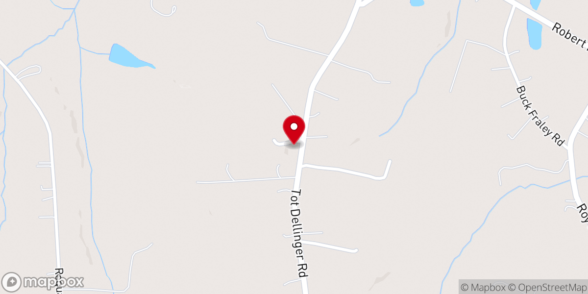 Map showing location of Oak Grove Baptist Church