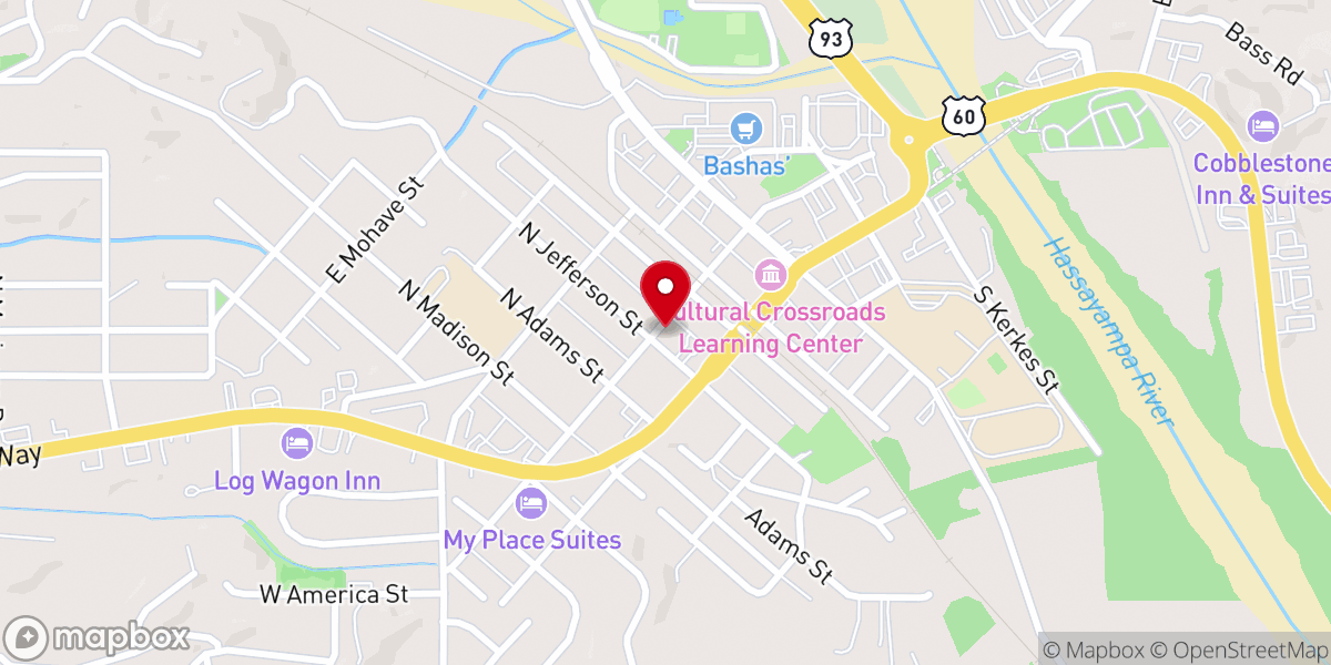 Map showing location of Faith Baptist Church