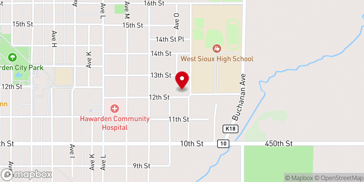Map showing location of American Lutheran Church-ELCA