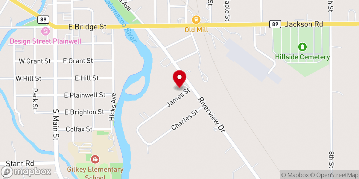 Map showing location of Church of Christ
