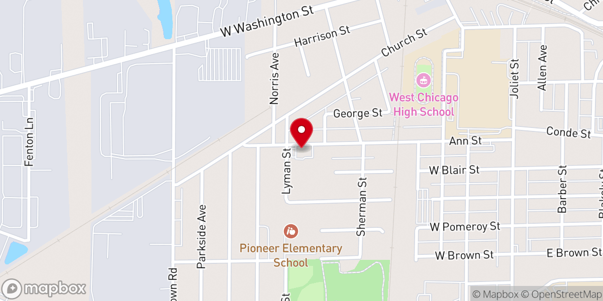 Map showing location of New Life Bilingual Church
