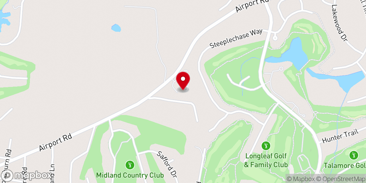 Map showing location of Pinehurst United Methodist Church