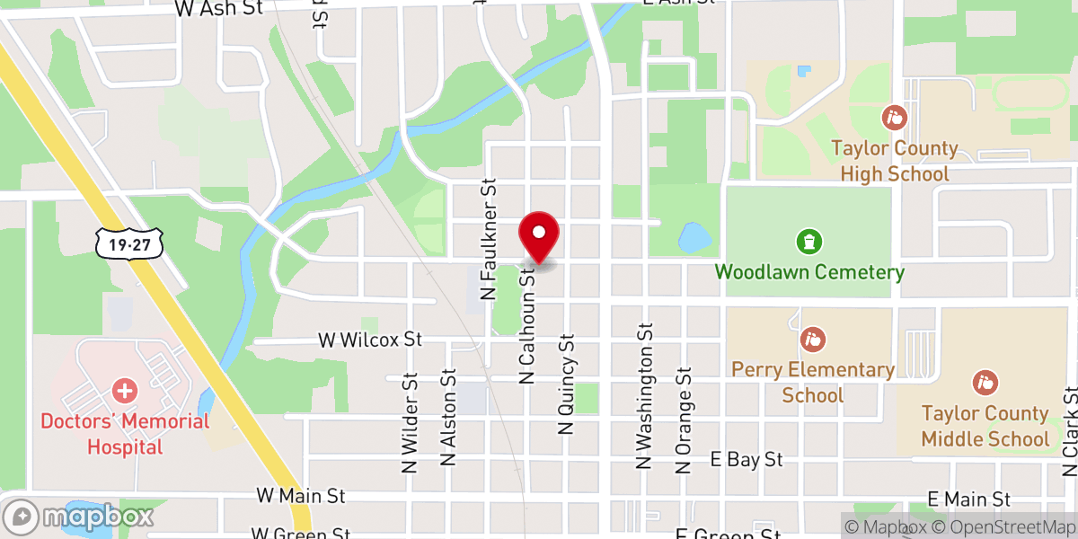 Map showing location of Perry Church of Christ