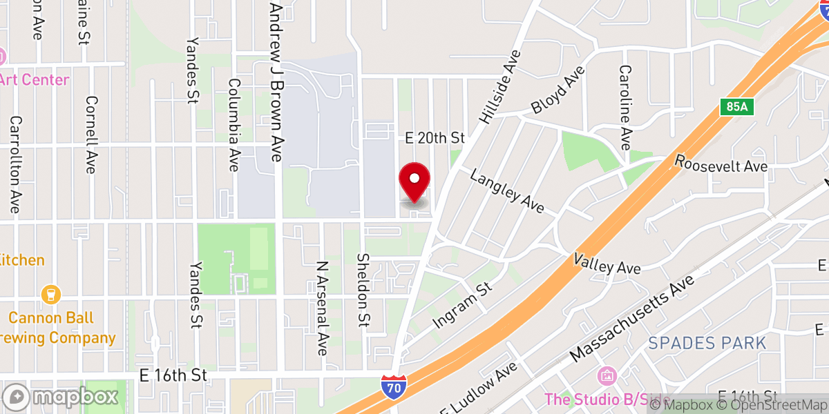 Map showing location of Zion Hill Baptist Church