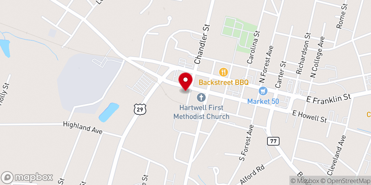 Map showing location of Hart Interdenominational Ministries (HIM)