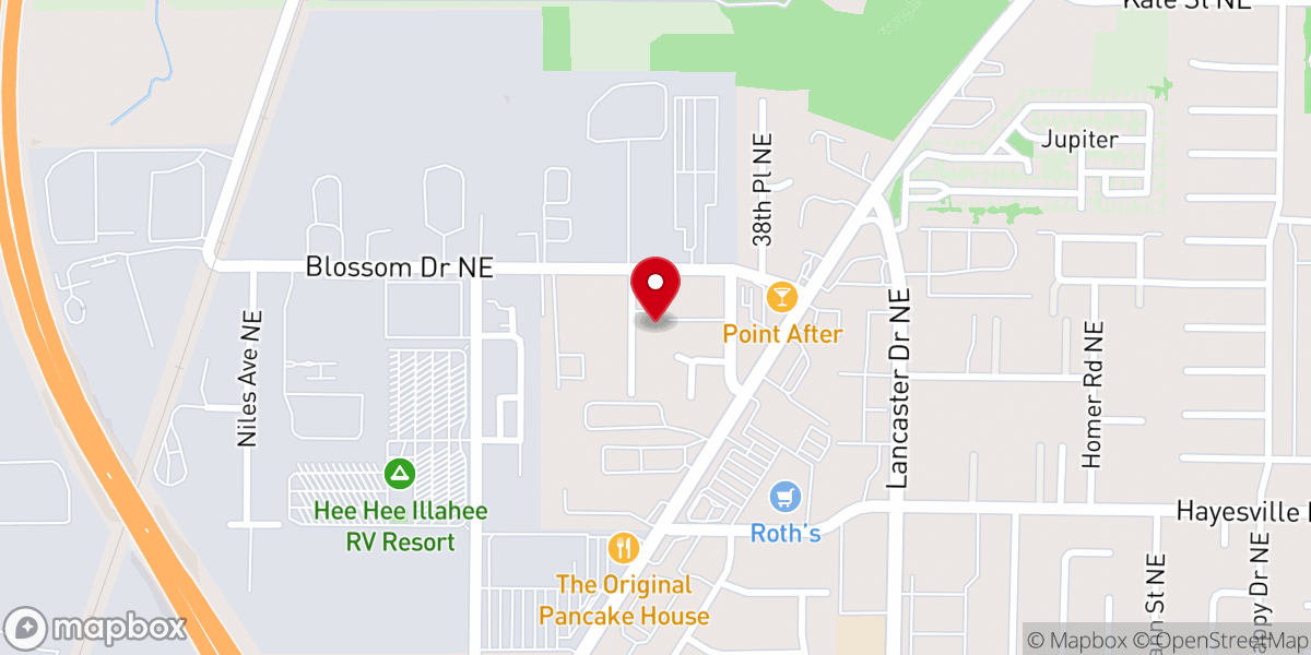 Map showing location of Living Hope Church