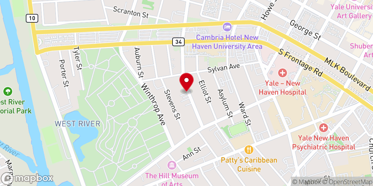 Map showing location of New Bethlehem Church