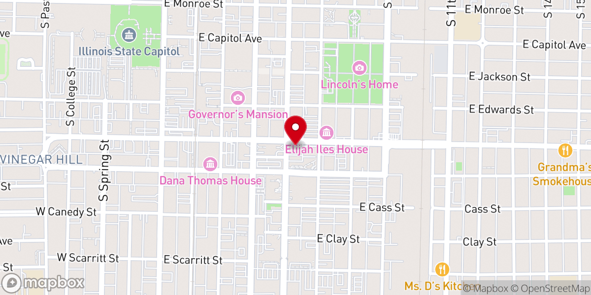 Map showing location of First Christian Church