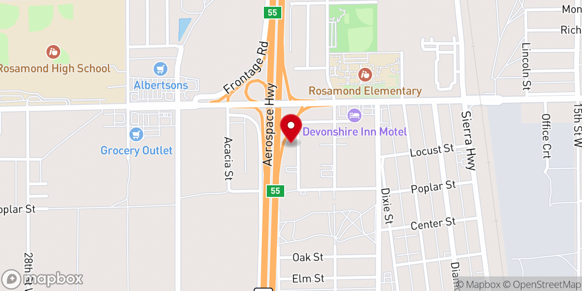 Map showing location of Assembly of God Church