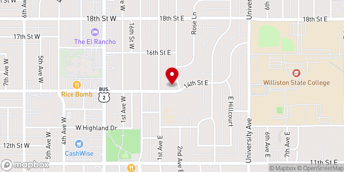 Map showing location of Freedom Church
