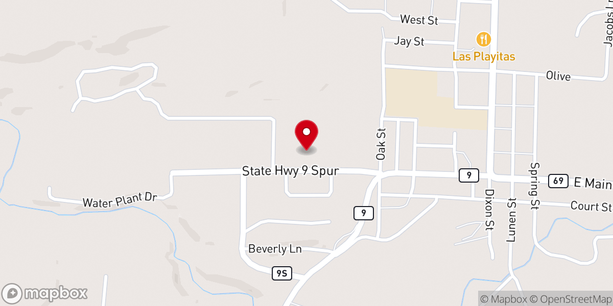 Map showing location of First Baptist Church