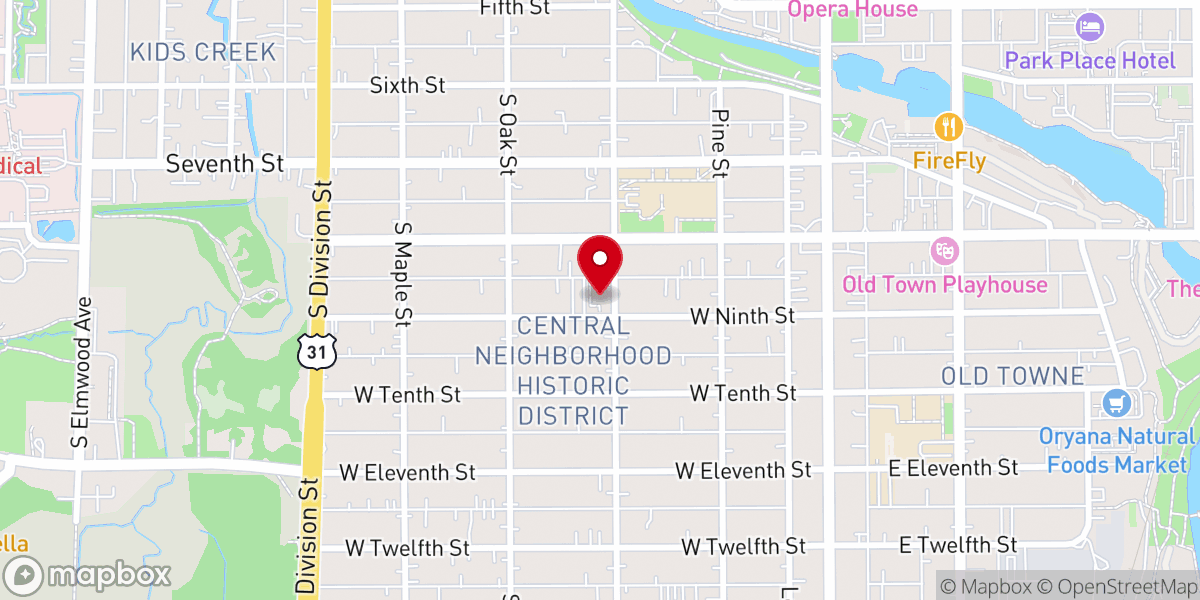 Map showing location of Redeemer Presbyterian Church