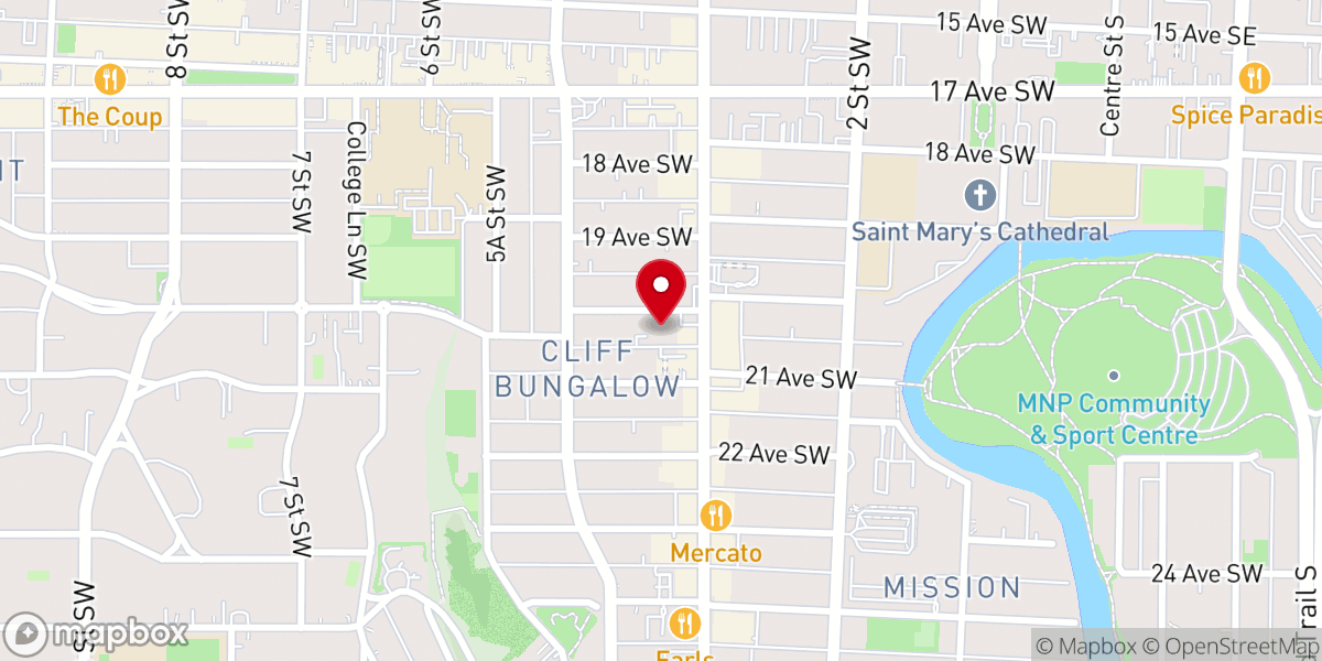 Map showing location of Mission Place