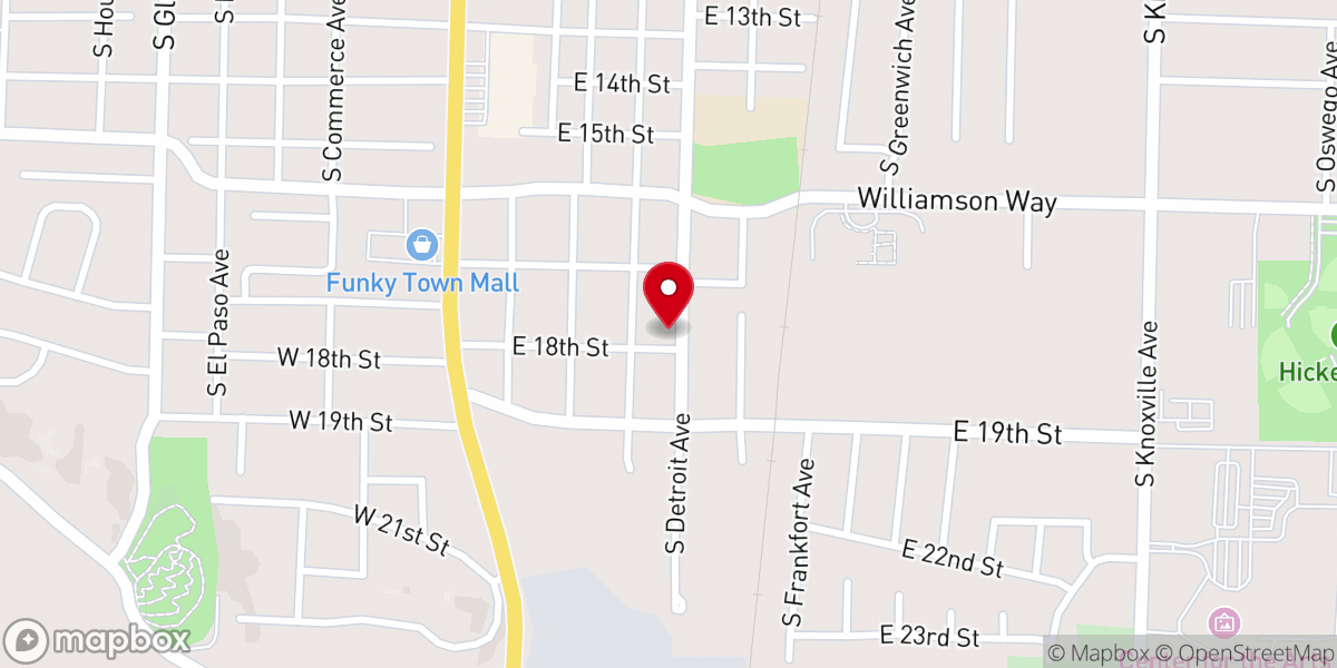 Map showing location of Crusade Church