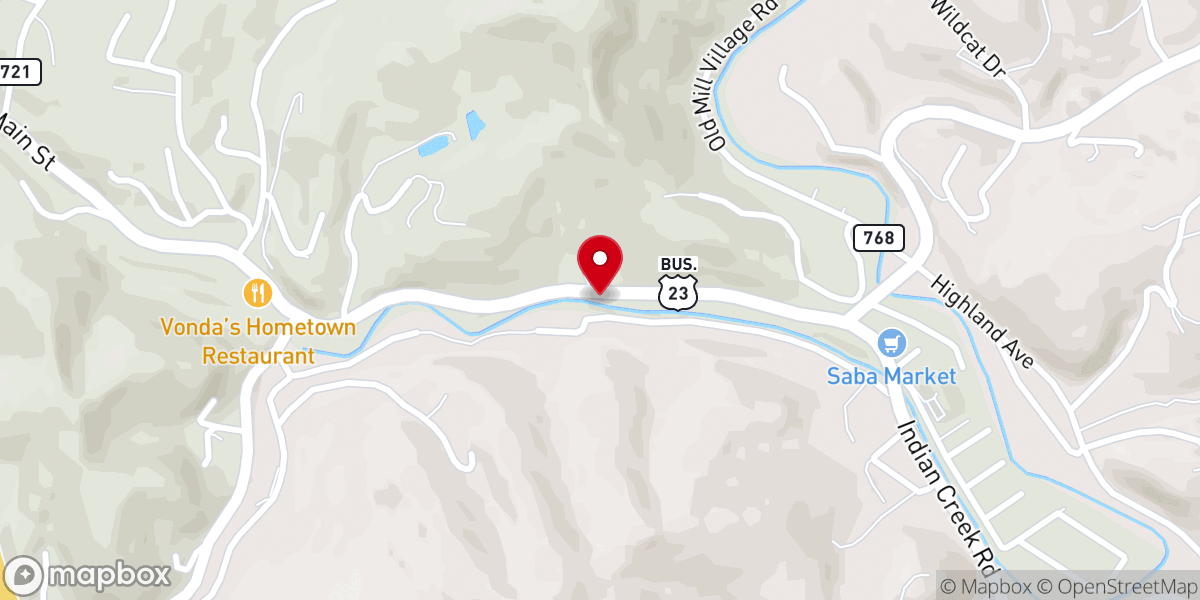 Map showing location of Independent Baptist Church