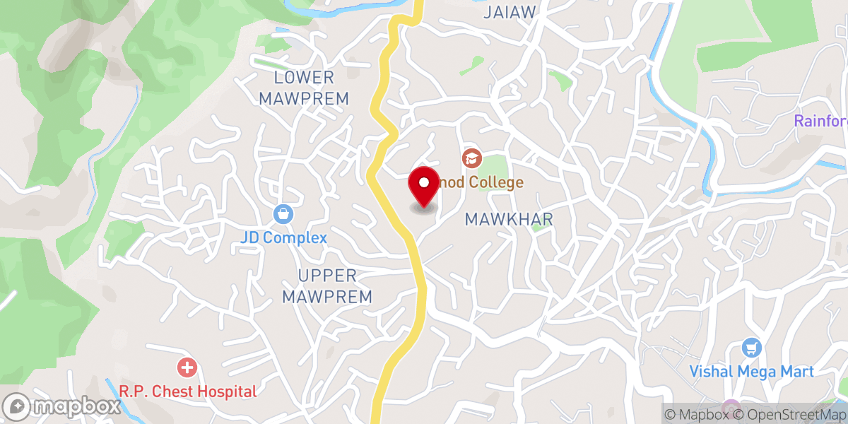 Map showing location of Meghalaya Tour