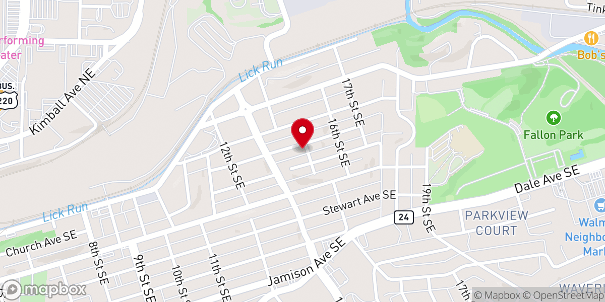 Map showing location of Zion Assembly Church of God
