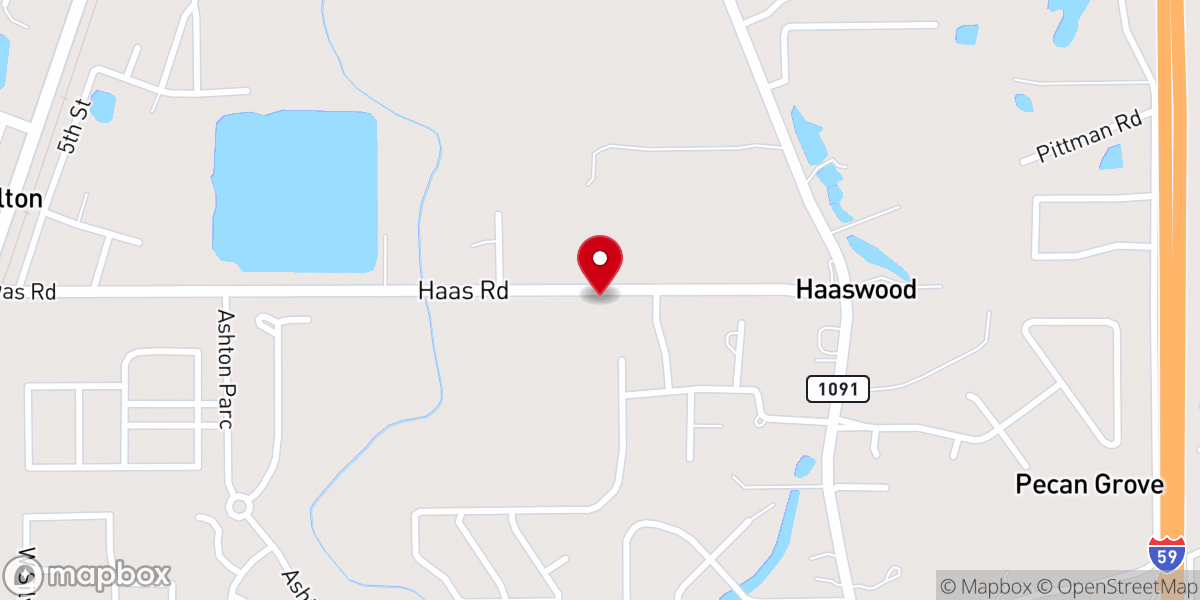 Map showing location of Little Union Baptist Church