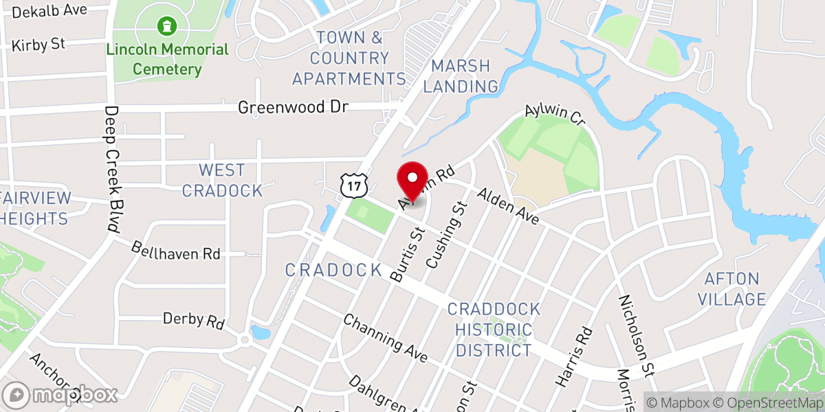 Map showing location of Emmanuel Episcopal Church