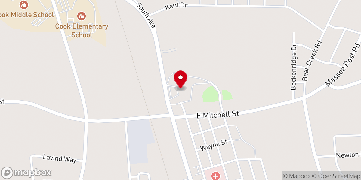 Map showing location of Community Christian Academy