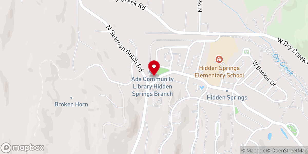 Map showing location of Dry Creek Community Church
