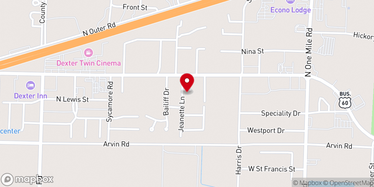 Map showing location of Crossroads Court