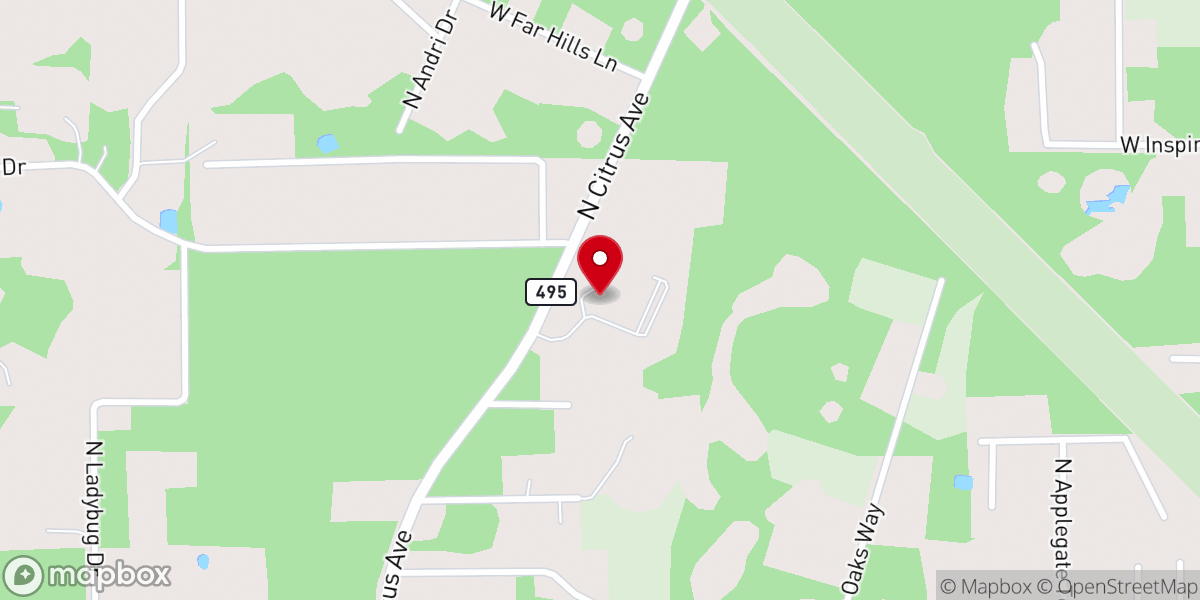Map showing location of Crystal River Community Church Memorial Garden