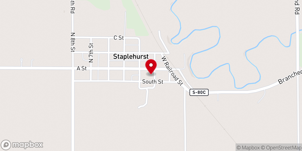 Map showing location of Staplehurst Village Office