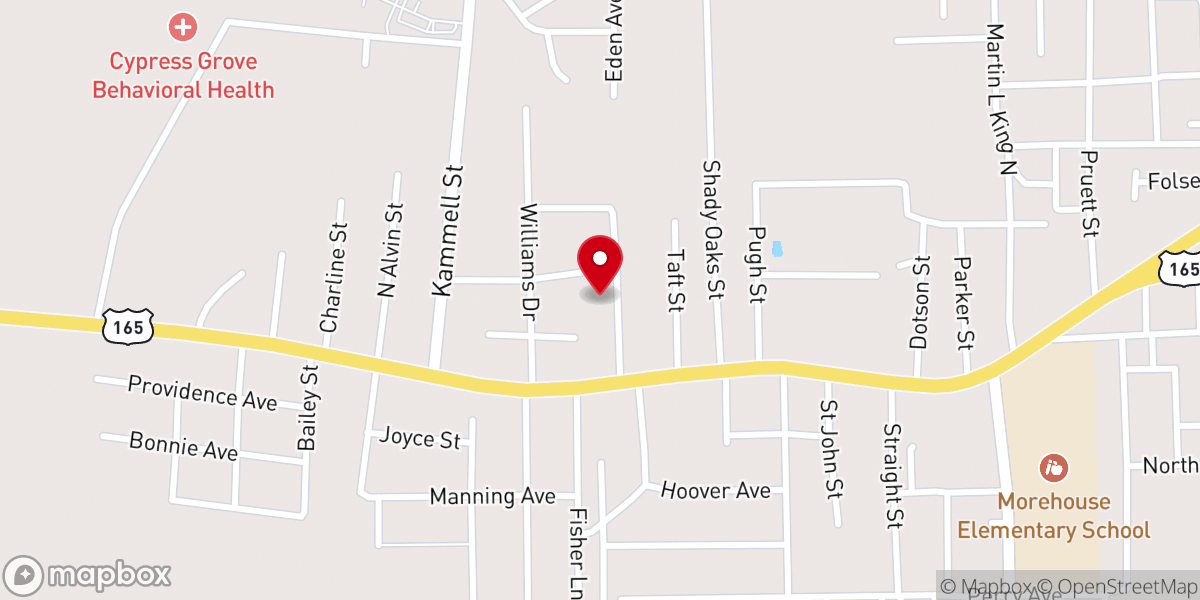 Map showing location of West End Church Of God In Christ