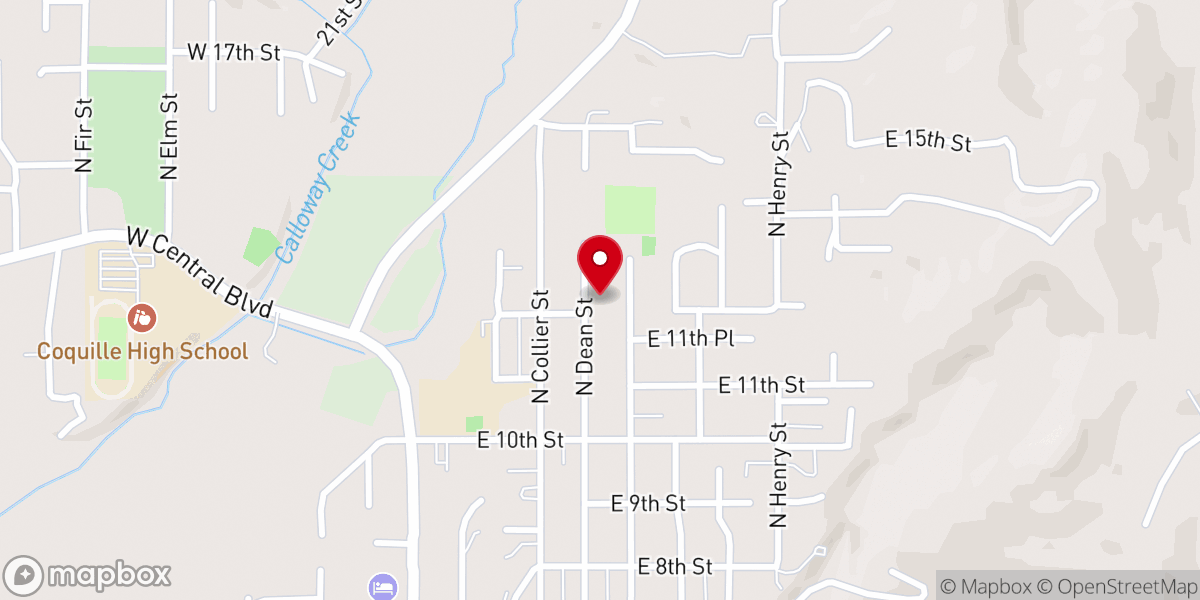 Map showing location of BIBLE BAPTIST CHURCH OF COQUILLE